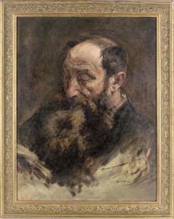 Mark William Fisher - Portrait of Monsieur P. Michaud, bust-length, reading