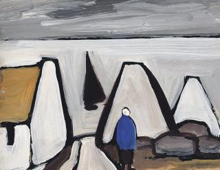 Markey Robinson - Figure by Cottages