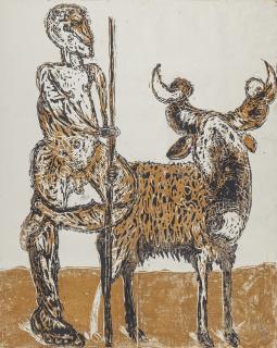 Markus Lüpertz - Hirte mit Widder.