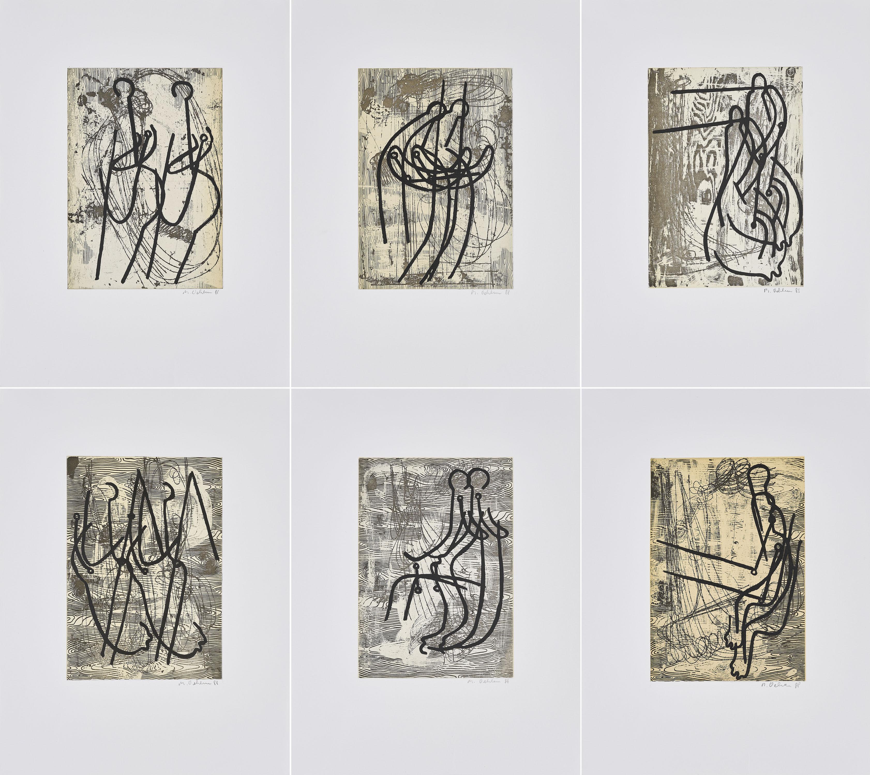 Markus Oehlen - Anglerinnen I bis VI.