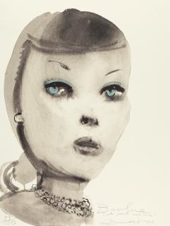 Marlene Dumas - „Barbie (with pearl necklace)“