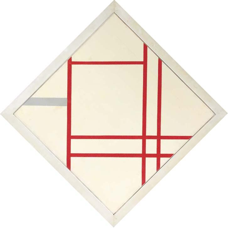 Marlow Moss - Composition in white, red and grey