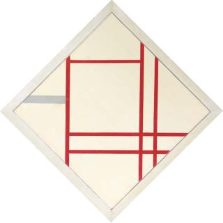 Marlow Moss - Composition in white, red and grey