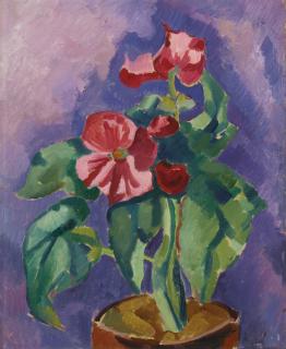 Marsden Hartley - Pink Begonias (Still Life: Pink Begonia)