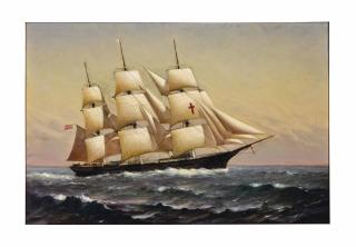 Marshall Johnson - A three-masted schooner