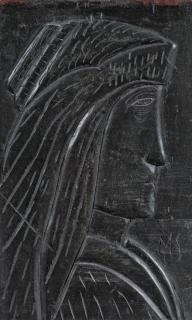 Martel Schwichtenberg - Ohne Titel (Frau im Profil).