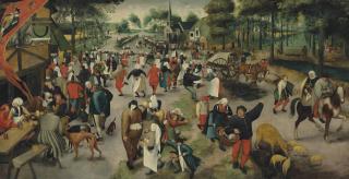 Marten Van Cleve I - Saint George’S Day: A Village Kermesse With Figures Dancing And Merrymaking, Others Drinking Before An Inn At The Sign Of The Horn