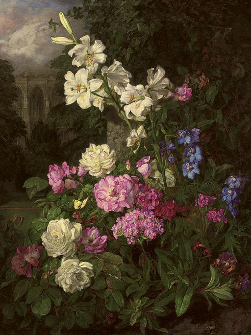 Martha Darley Mutrie - Garden in the close