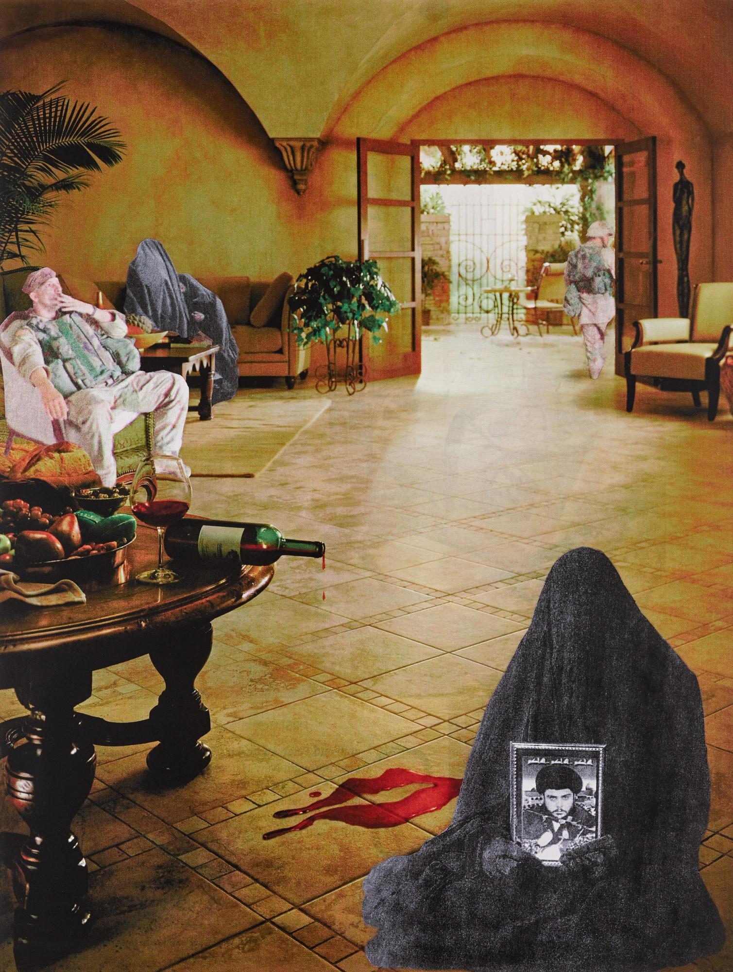 Martha Rosler - Wine (Muktada) (from the series Bringing the War Home: House Beautiful, New Series)