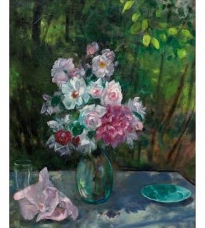 Martha Walter - Floral Arrangement on a Table
