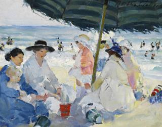 Martha Walter - In The Shade Of The Striped Umbrella