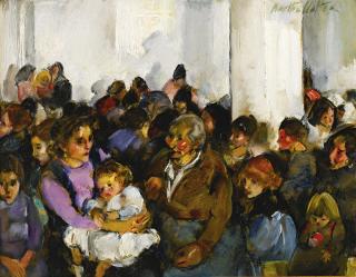 Martha Walter - Italian Group Detention Room, Ellis Island, 1922