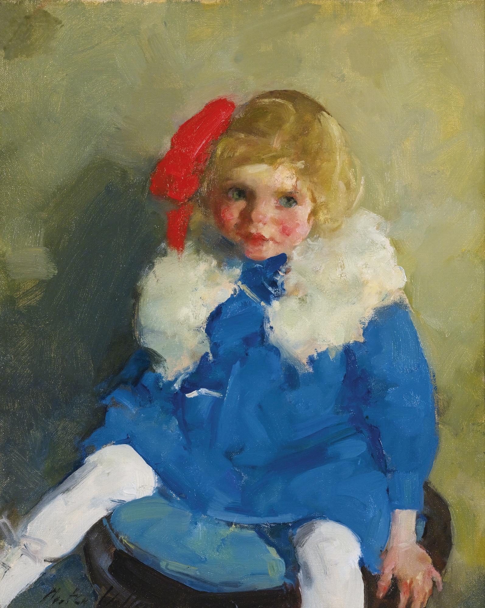 Martha Walter - Jane Wearing A Red Ribbon