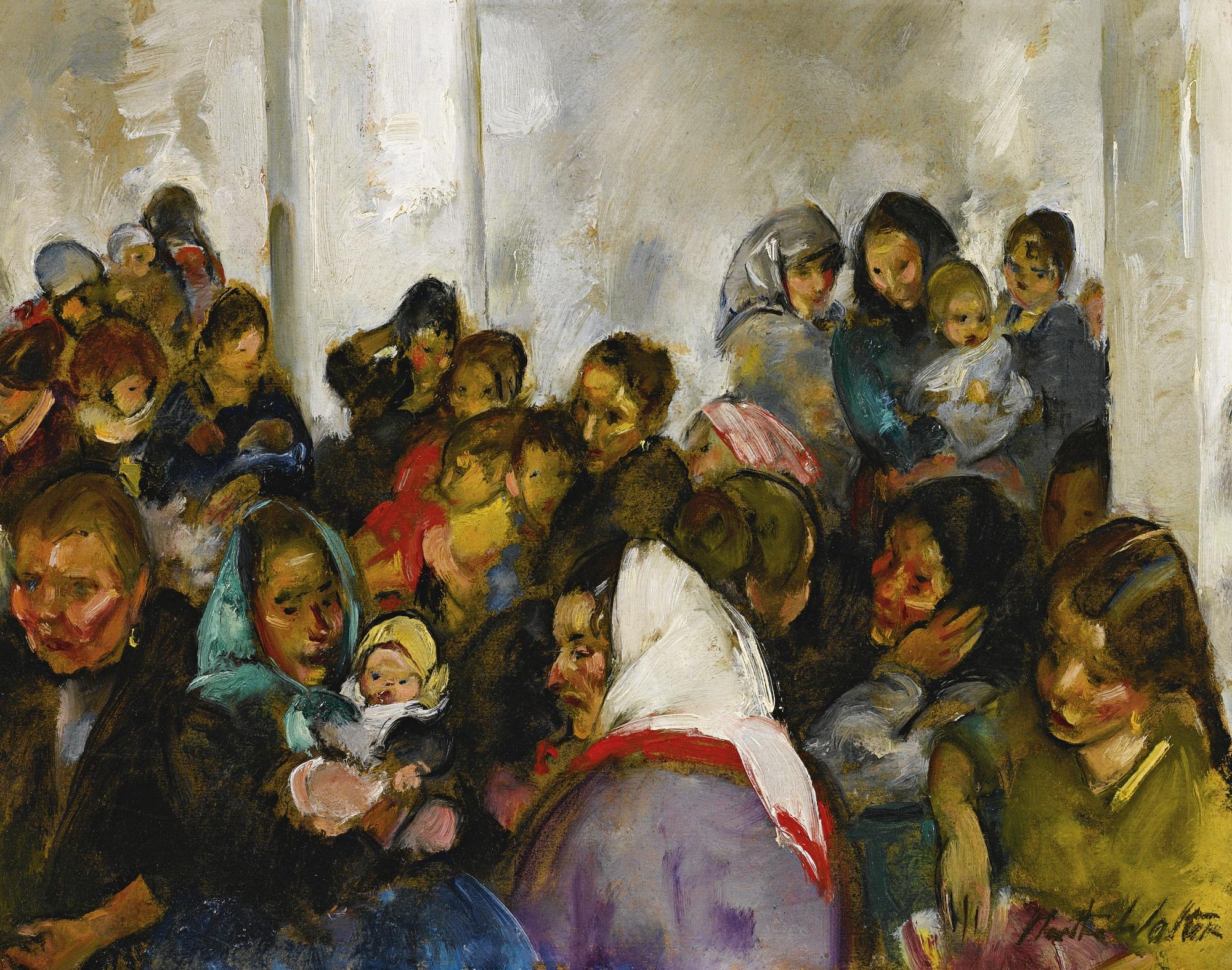 Martha Walter - Jugo-Slavs And Italians, Detention Room, Ellis Island