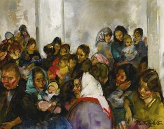 Martha Walter - Jugo-Slavs And Italians, Detention Room, Ellis Island