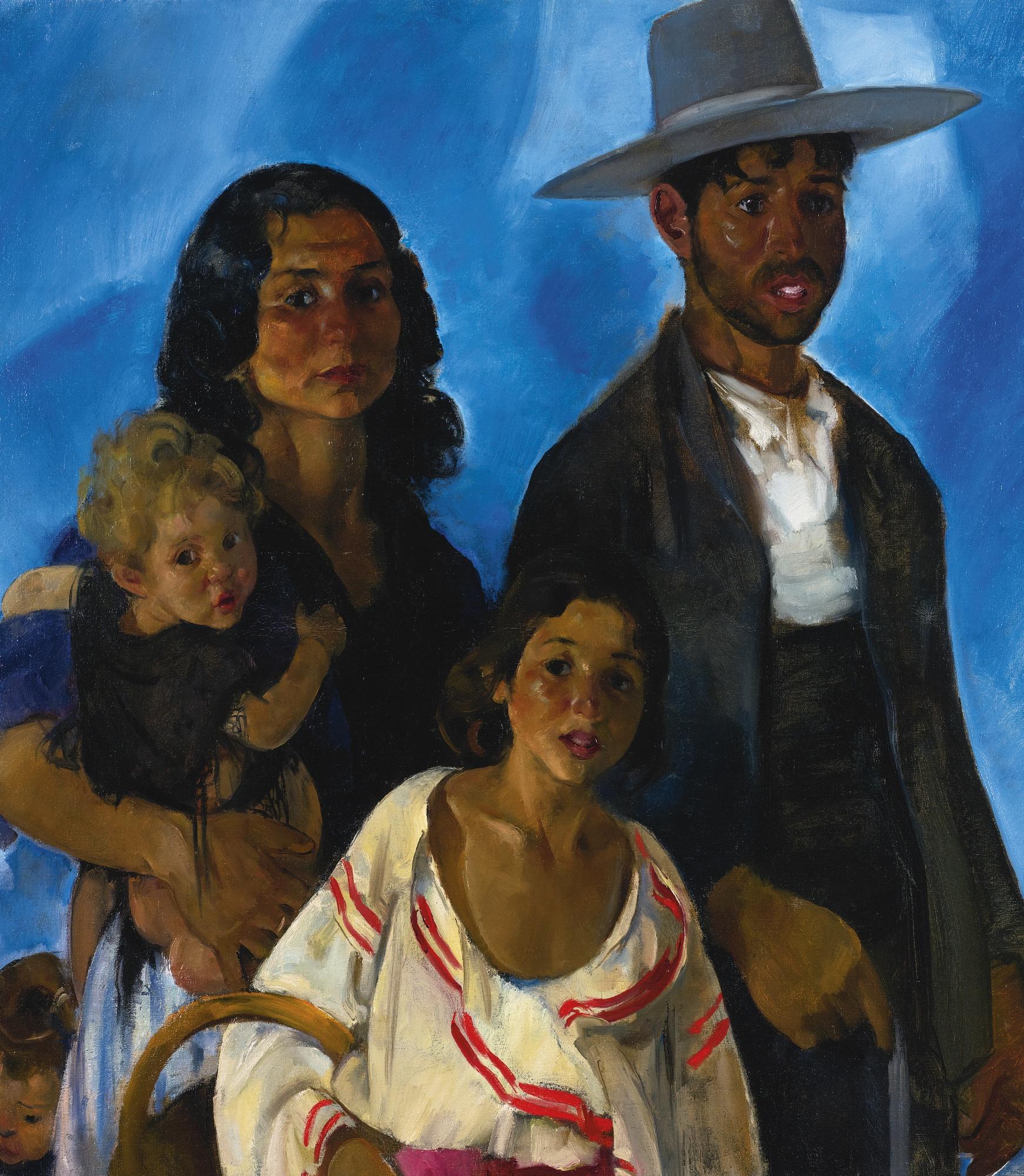 Martha Walter - Portrait Of A Mexican Family