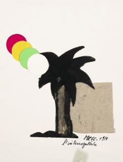 Martial Raysse - Projet de décors pour \'\'L\'Éloge de la Folie - L\'Interrogatoire\'\'