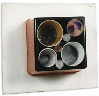 Martial Raysse - Sans Titresigned And Dated 61;  Mixed Media On Panel.