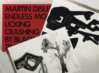 Martin Disler - Endless modern licking of crashing globe by black doggietime bomb., 1981