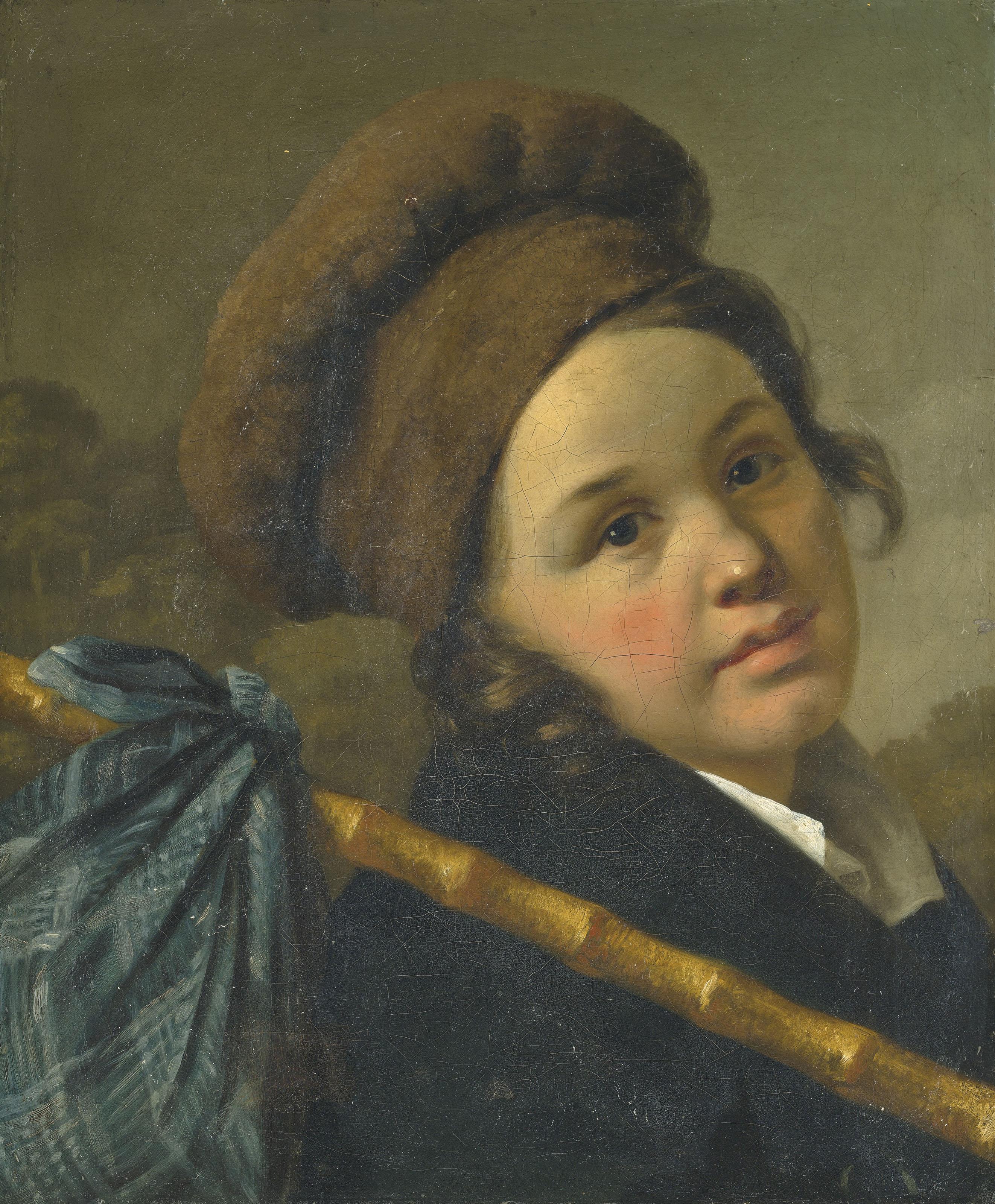 Martin Drölling - Portrait of a girl, identified as Jeanne-Charlotte Saint- Aubin (1764-1850), as Michel the Savoyard