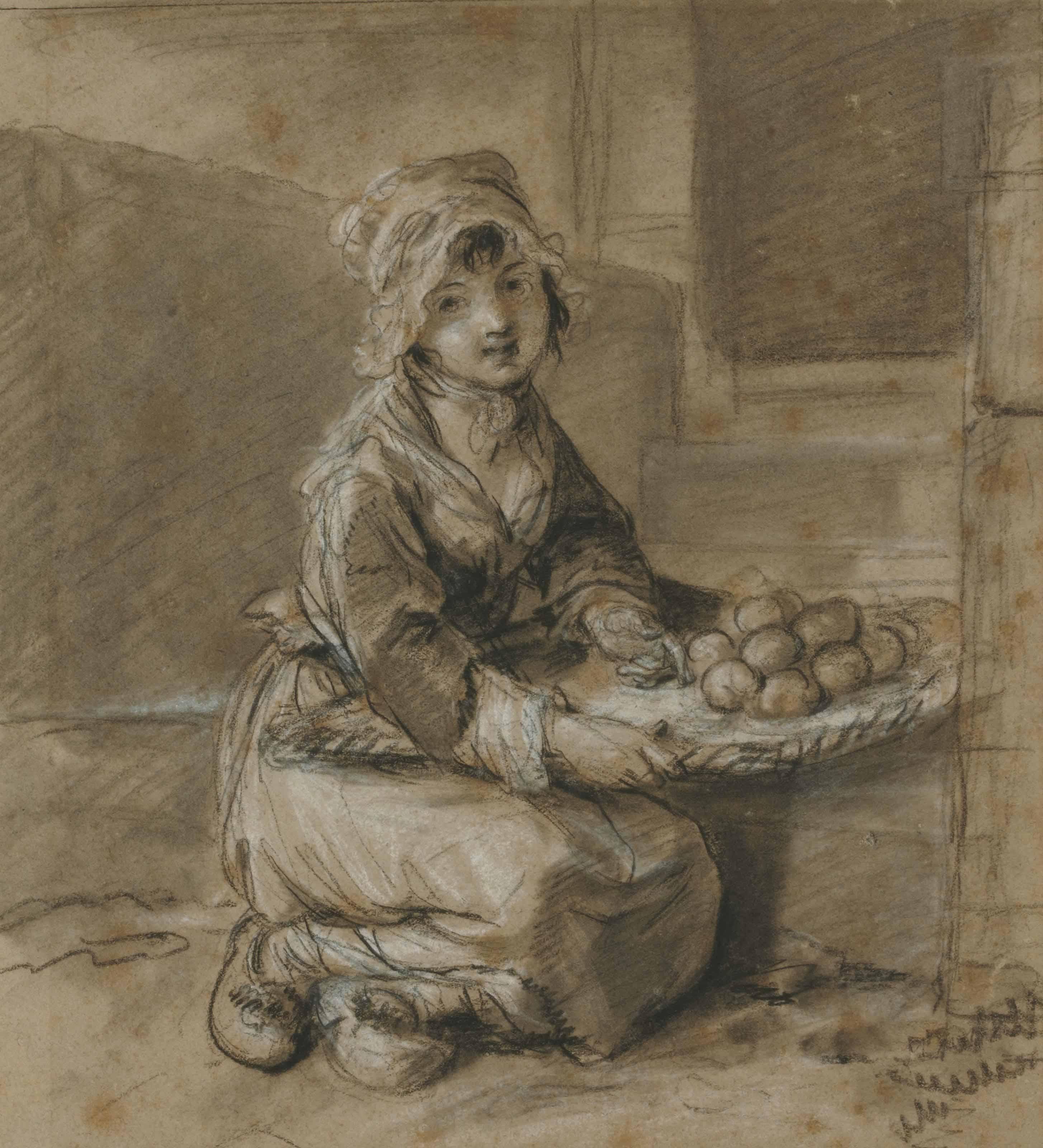 Martin Drolling - Jeune fille aux fruits