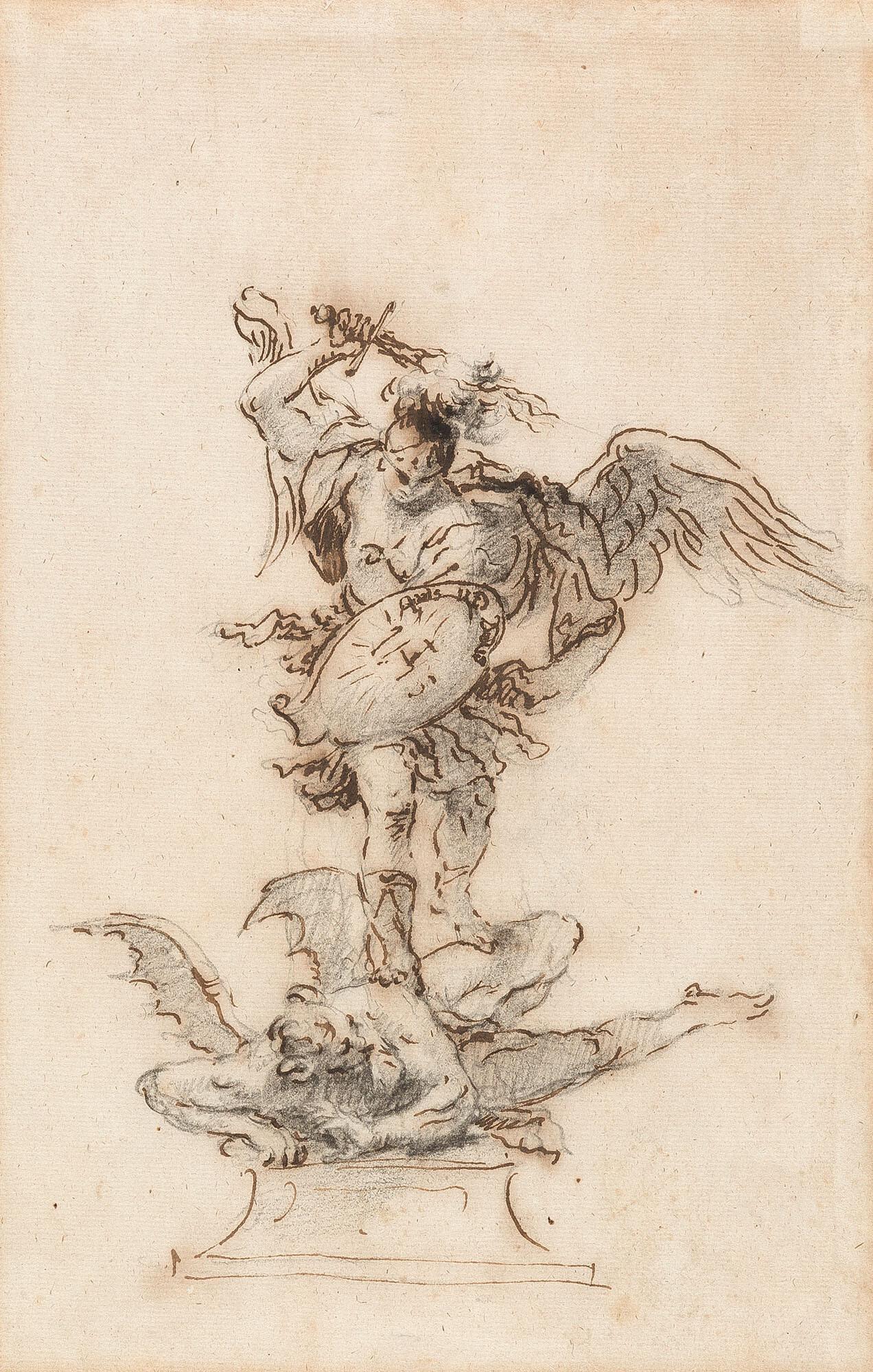 Martin Johann Schmidt - Der heilige Michael besiegt den Teufel.