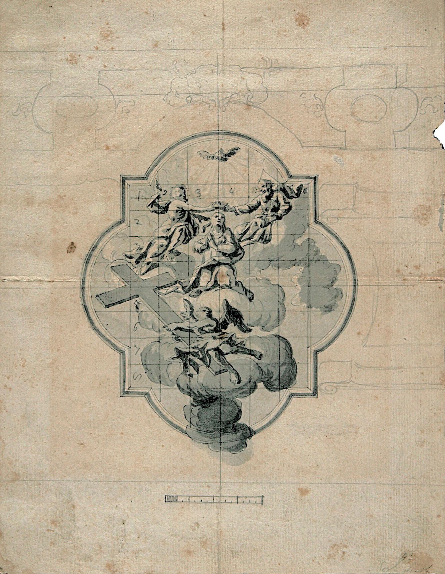 Martin Johann Schmidt - Freskoentwurf für die Krönung Mariens.