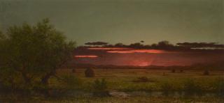 Martin Johnson Heade - Jersey Meadows at Sunset