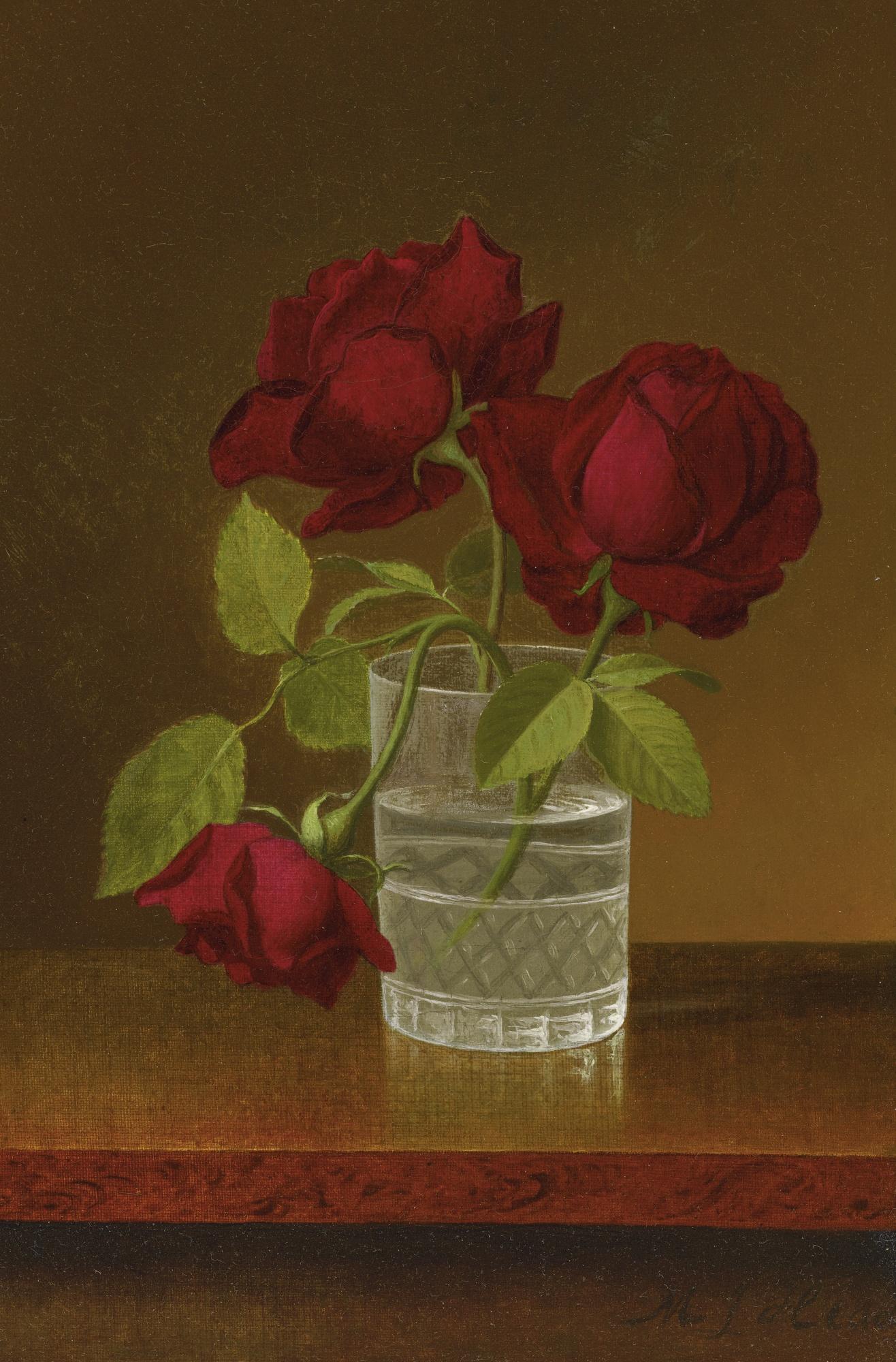 Martin Johnson Heade - Still Life Of Roses