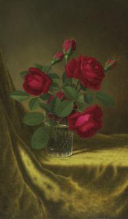 Martin Johnson Heade - Still Life With Flowers: Red Roses