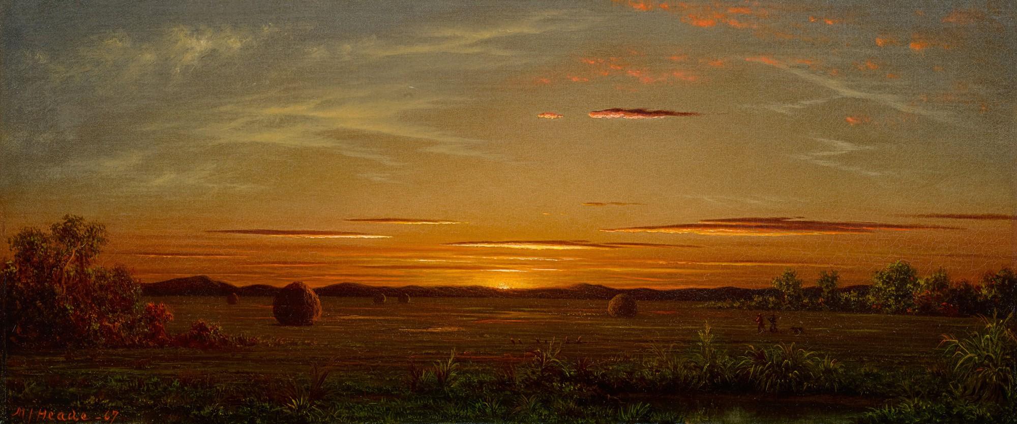 Martin Johnson Heade - Sunset: Sky and Marsh
