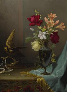 Martin Johnson Heade - Vase Of Mixed Flowers With A Dove