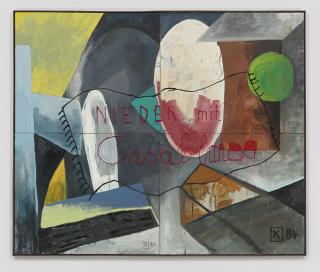 Martin Kippenberger - Nieder mit Casablanca vierfach signiert (Down with Casablanca signed four times)