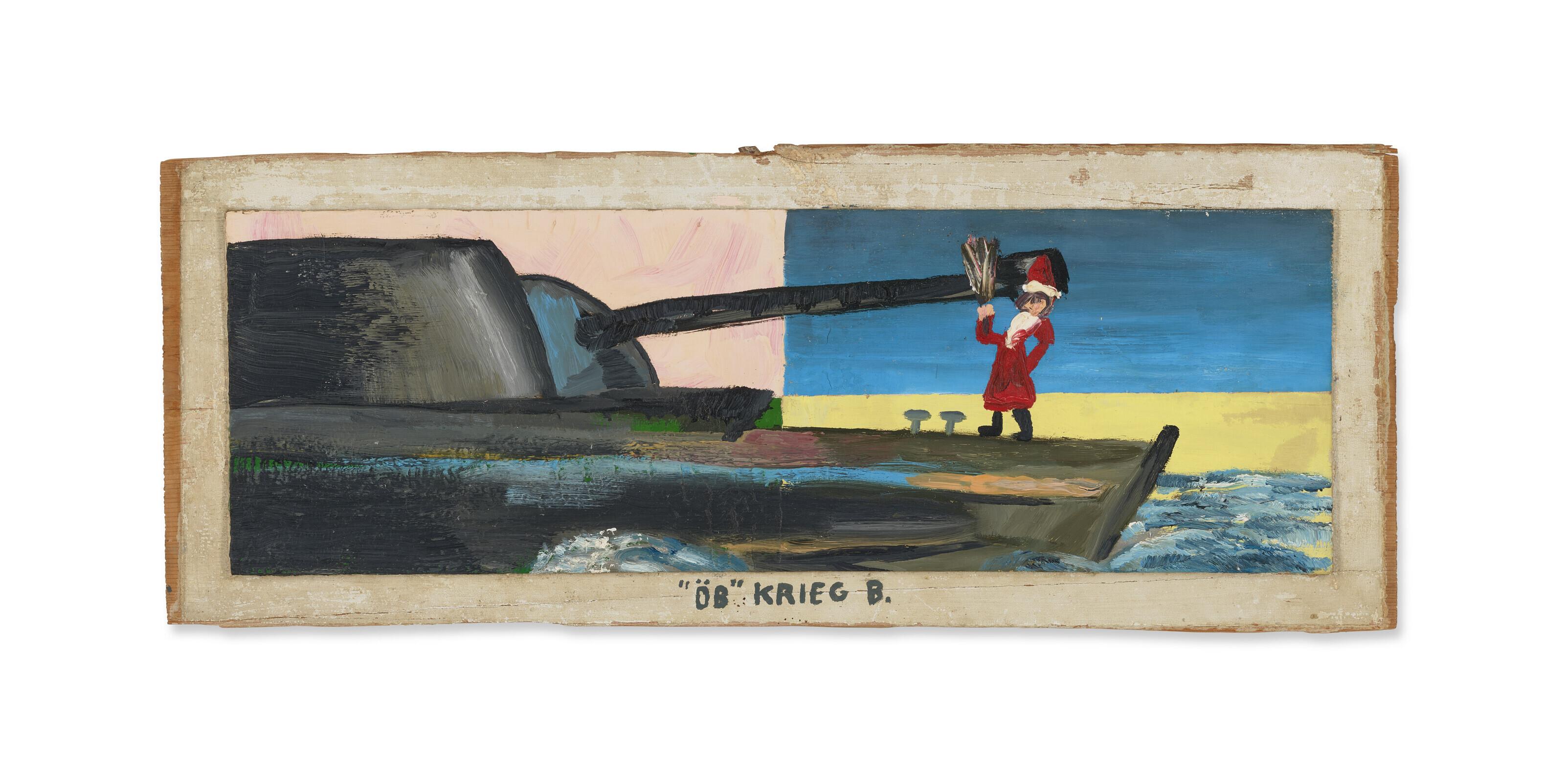 Martin Kippenberger - Ohne Titel (Krieg Böse) (Untitled (War Wicked))