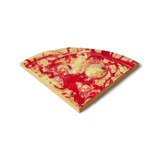 Martin Kippenberger - Schlecht belegte Studentenpizza gepollockt (viertel)