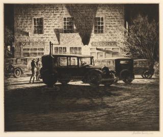 Martin Lewis - Shadows, Garage at Night