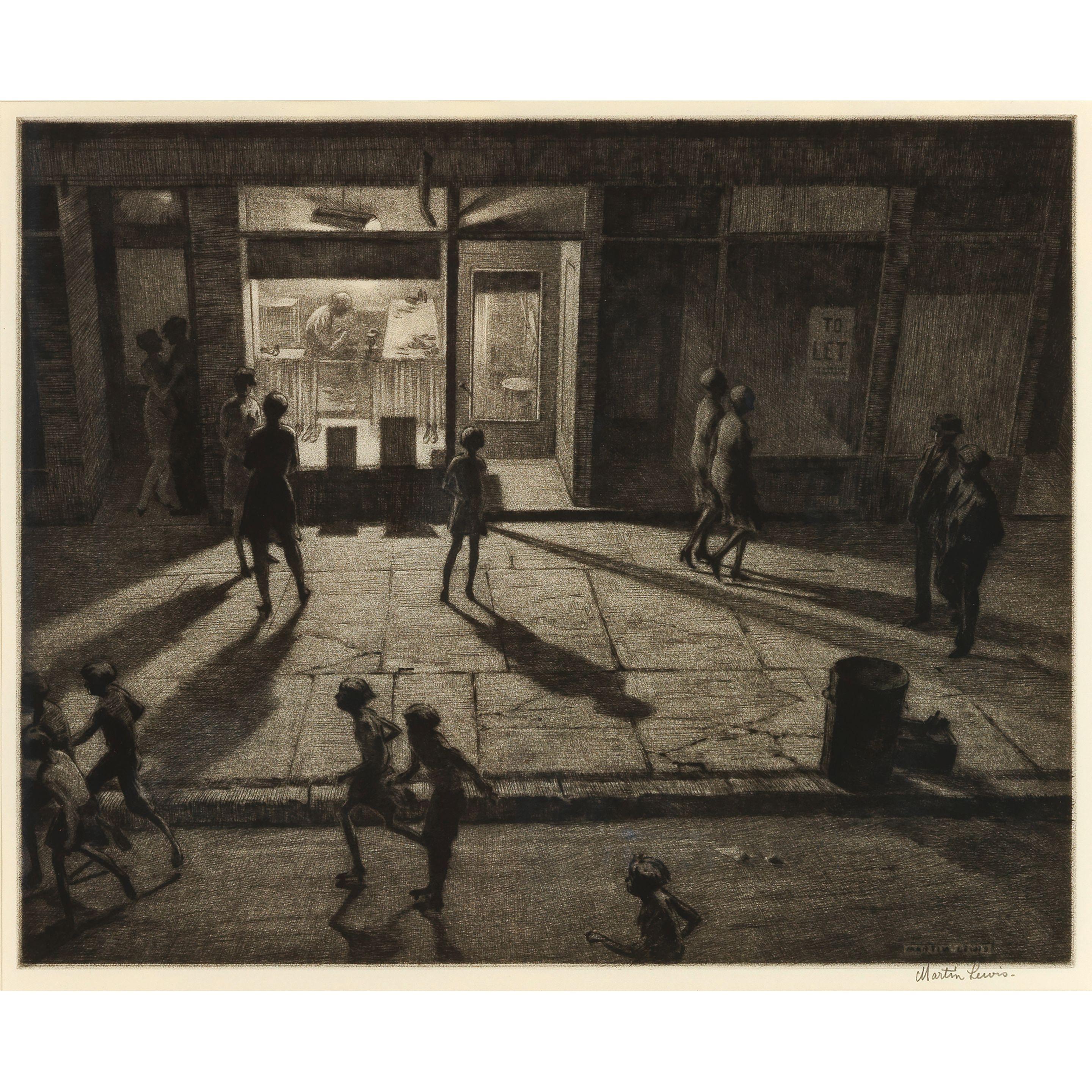 Martin Lewis - Spring Night, Greenwich Village