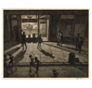 Martin Lewis - Spring Night, Greenwich Village