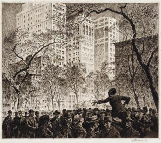 Martin Lewis - The Orator, Madison Square (Mccarron 13)