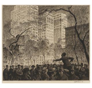Martin Lewis - The Orator, Madison Square