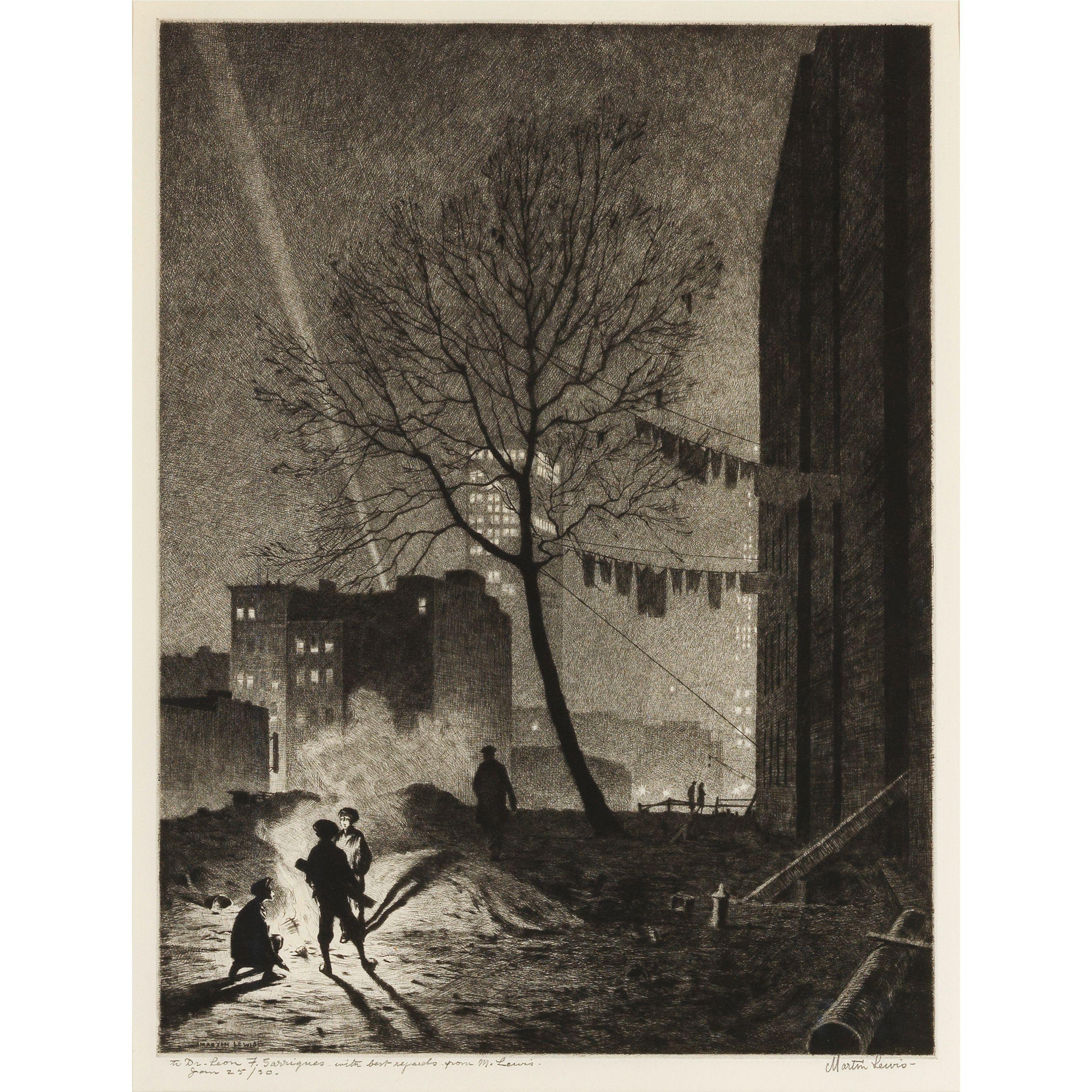 Martin Lewis - Tree, Manhattan