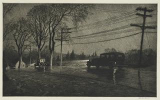 Martin Lewis - Wet Night, Route 6 (Mccarron 104)