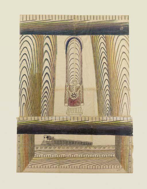 Martin Ramirez - Untitled (Double Train)