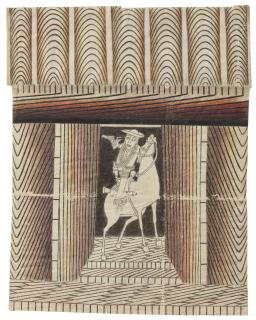 Martín Ramírez - Untitled (Horse and Rider), circa 1953