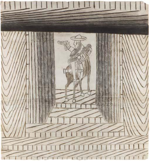 Martin Ramirez - Untitled (Horse and Rider)