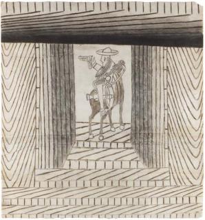 Martin Ramirez - Untitled (Horse and Rider)