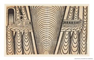 Martín Ramírez - Untitled (Train And Tunnel)