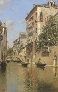 Martin Rico Y Ortega - A Canal in Venice