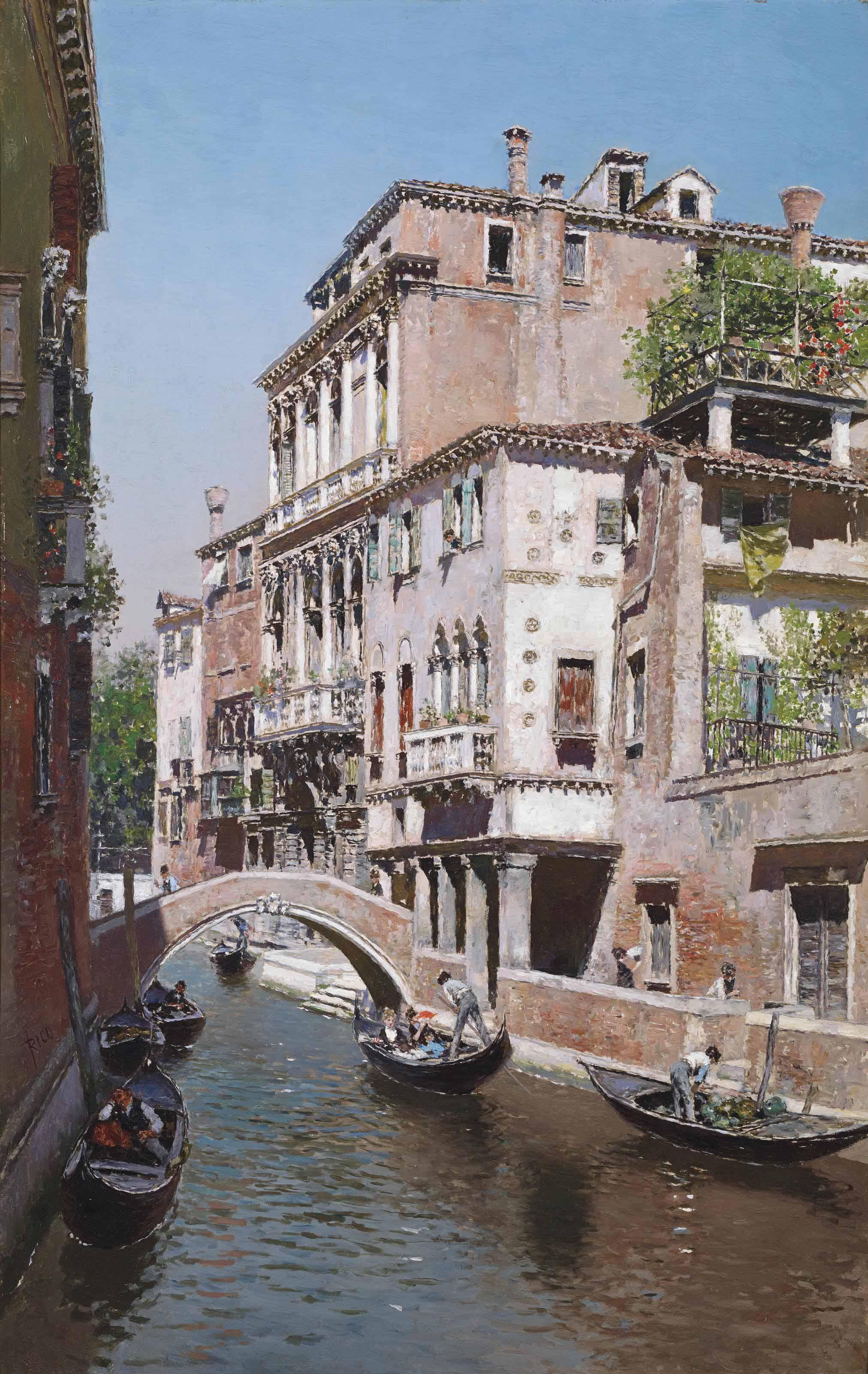Martín Rico y Ortega - A Venetian Canal