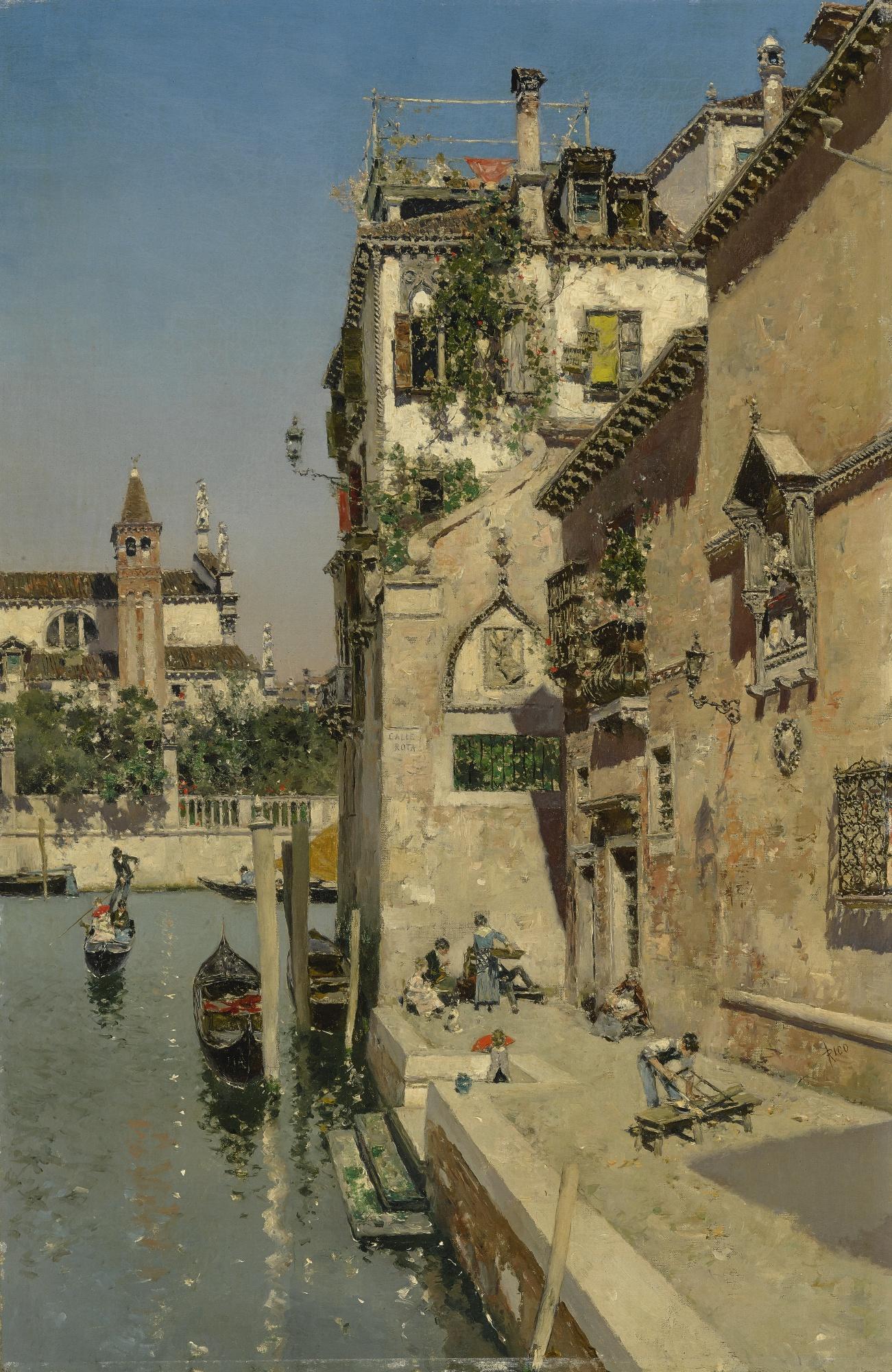 Martín Rico Y Ortega - Spanish Venetian Canal, San Vidal In The Distance 